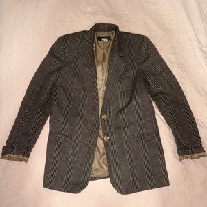 Requirements Brown Checkered Men's Blazer
